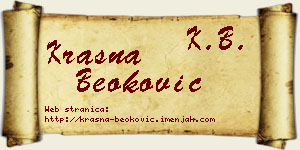 Krasna Beoković vizit kartica